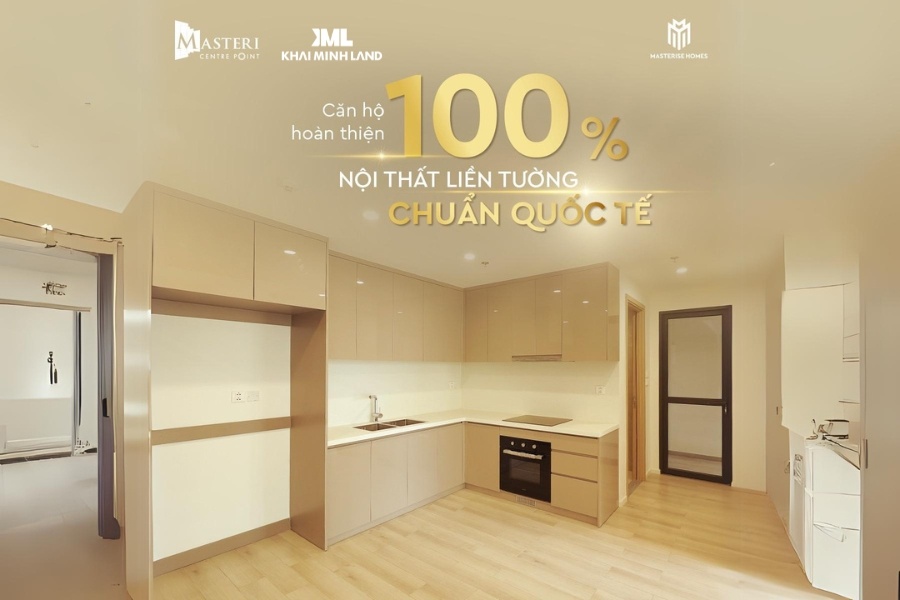 Căn hộ được bàn giao với 100% nội thất liền tường chuẩn Quốc Tế