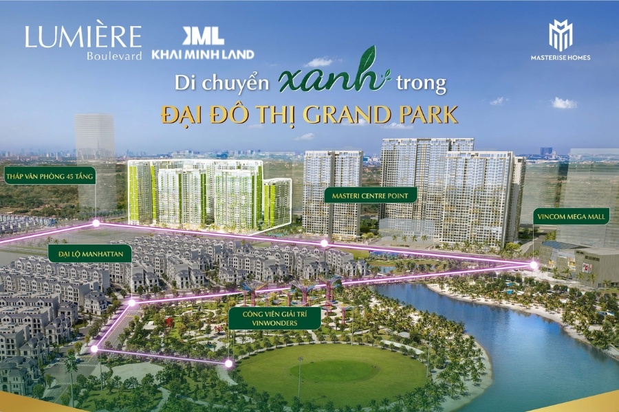 Sơ đồ vị trí kết nối dự án LUMIÈRE Boulevard