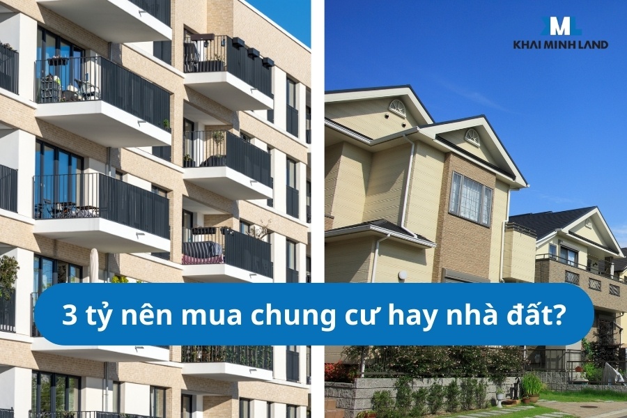 Với 3 tỷ có thể cân nhắc lựa chọn giữa chung cư khu vực trung tâm với nhà đất ngoại ô