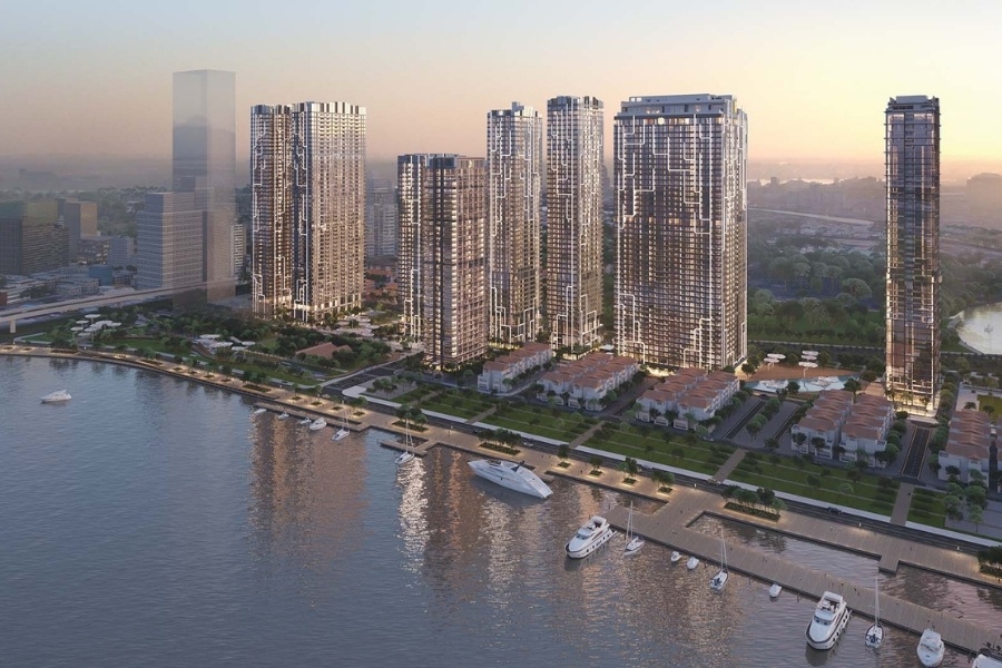 Tầm nhìn từ bên sông về dự án Grand Marina Saigon