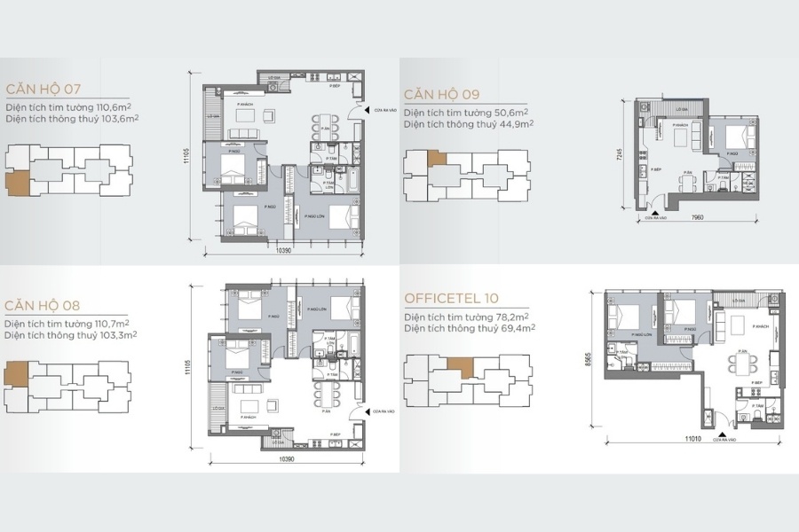 Layout căn hộ Grand Marina