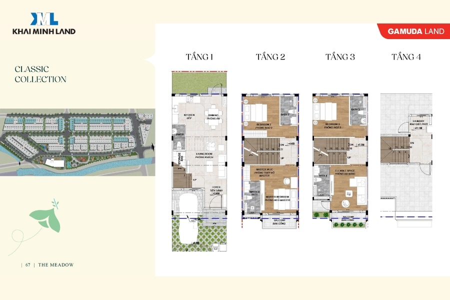 Layout mặt bằng căn hộ Classic Collection