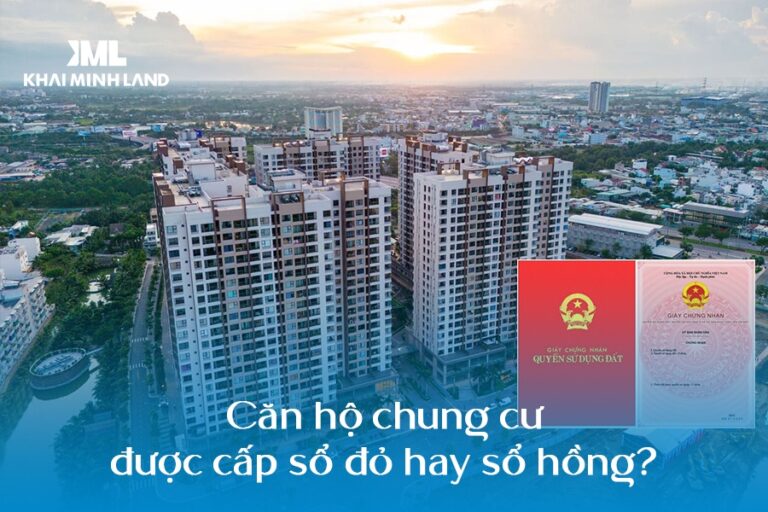 Căn hộ chung cư được cấp sổ đỏ hay sổ hồng